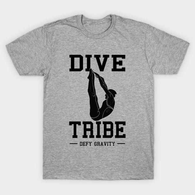 Womens Dive Tribe 2 Womens Springboard Platform Diver T-Shirt by atomguy